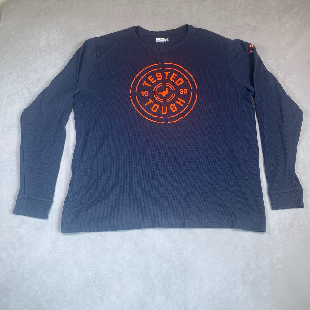 COLUMBIA PHG Mens 2XL Long Sleeve Blue Tested Tough Winter Shirt